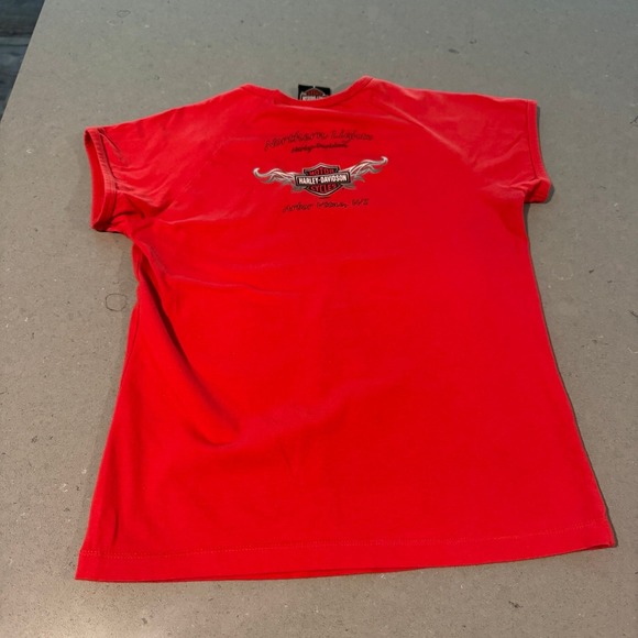 Harley Davidson T-shirt women's size small Northern Lights Arbor Vitae Wisconsin - Picture 4 of 6
